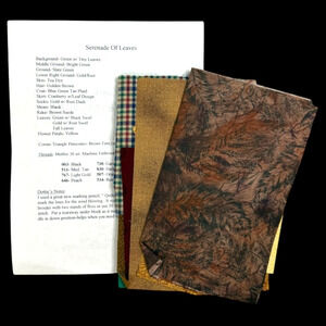 Piecemakers Quilt 1998 Calendar FABRIC ONLY Block 9 Serenade Leaves NO PATTERN